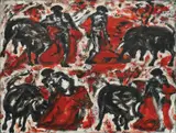 Dubravka Babić, Toreadors, 2000., oil on canvas