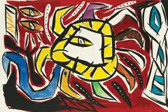 Dalibor Jelavić, Sun, 1985., gouache and tempera on paper