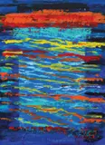 Vatroslav Kuliš, From the cycle "Metamorphoses of the Sea", acrylic and collage on canvas