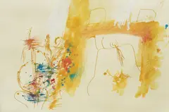 Ivan Šebalj, Abstraction, 1989., watercolor on paper