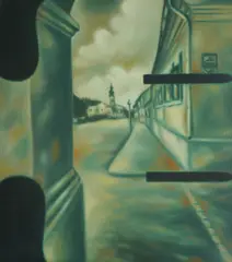 Vinkovci by Željko Kipke, 1998., oil on canvas, offered Mar 2026