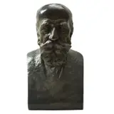 Bearded Man Bust (Study for Mirogoj) by Hrvatska škola, prva četvrtina 20. st., bronze, offered Mar 2026