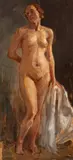 Nicolae Vermont, Modelul, 1923, ulei pe carton