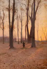 Pierre Auguste Bellet, Lumină de seară, ulei pe pânză
