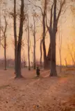 Pierre Auguste Bellet, Lumină de seară, ulei pe pânză