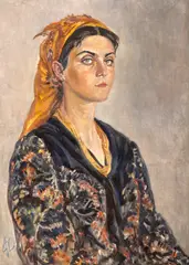 George Löwendal, Frumoasa Eminé, 1956, ulei pe carton