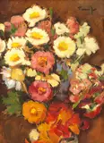 Nicolae Tonitza, Buchet cu flori de primăvară, ulei pe carton