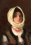 Nicolae Grigorescu, Țărăncuță din Rucăr (Suzana), cca. 1895, ulei pe lemn