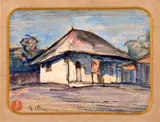 Casă în Târgoviște by Gheorghe Petrașcu, anii '30, acuarelă și tuș pe hârtie, sold Mar 2026