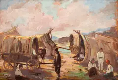 Nicolae Enea, Nomazi, sfârșitul anilor '20, ulei pe carton