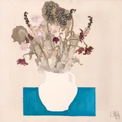Constantin Piliuță, Vas cu flori, 1979, ulei pe pânză