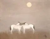 Constantin Piliuță, Sub clar de lună, 1985, ulei pe pânză