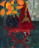 Lucia Dem(etriade) Bălăcescu, Gălbenele, 1966, ulei pe carton