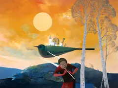 Felix Aftene, Flautul fermecat, 2025, acrilic pe pânză