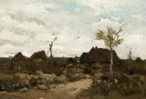 Ion Andreescu, Margine de sat, cca. 1880, ulei pe carton