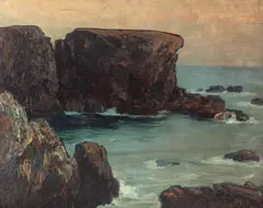 Marea la Caliacra by Stefan Popescu, 1913, ulei pe carton, offered Mar 2026