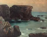 Stefan Popescu, Marea la Caliacra, 1913, ulei pe carton
