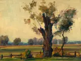 Stefan Popescu, Stejarul, 1915, ulei pe lemn