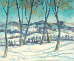 Kadar Geza, Iarnă în Baia-Mare, 1948, ulei pe pânză