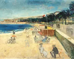 Francisc Gall, Zi de vară pe Coasta de Azur, ulei pe carton