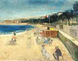 Francisc Gall, Zi de vară pe Coasta de Azur, ulei pe carton