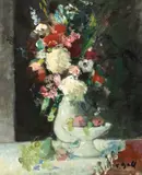 Francisc Gall, Natură statică cu flori de primăvară, anii '40, ulei pe pânză