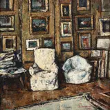 Gheorghe Petrașcu, Interior din atelierul artistului