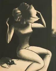 Miljenko Stančić, Metamorphosis I, charcoal and wash on paper