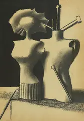 Miljenko Stančić, Metamorphosis II, charcoal and ink on paper