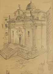 Juraj Plančić, St. Blaise, 1926., pencil on paper