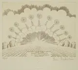 Ivan Rabuzin, 70th Birthday Card, 1991., watercolor on paper
