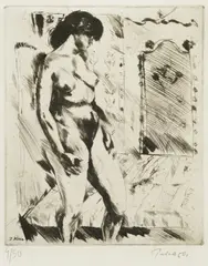 Act by Zlatko Prica, 1950., drypoint on paper, sold Feb 2026