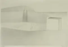 Josip Vaništa, Houses in Solitude, lithograph on paper