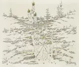 Ivan Lacković Croata, Celebration, watercolor etching on paper