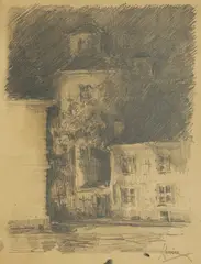Vladimir Kirin, Doors, pencil and chalk on paper