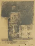 Vladimir Kirin, Doors, pencil and chalk on paper
