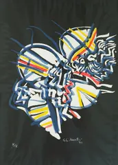 Rhythmic Abstraction by Edo Murtić, 1974., serigraphy on paper, sold Feb 2026