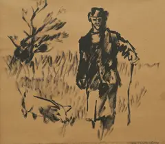 Peasant by Edo Kovačević, 1940., ink on paper, offered Feb 2026
