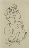 Vilim Svečnjak, Primadonna, lithograph on paper
