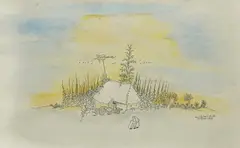 Ivan Lacković Croata, Returning Home, ink and watercolor on paper