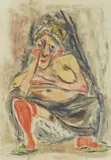 Vilim Svečnjak, Contemplation, monotype on paper