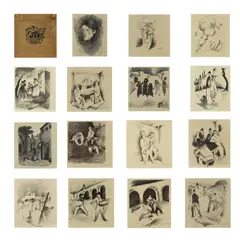 Vilko Gecan, Lithographic map "Slavery in Sicily", cover: high printing on veneer; pages: lithography on paper