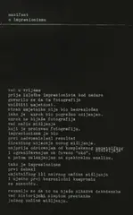 Dimitrije Bašičević Mangelos, Manifesto on Impressionism, 1977., silkscreen print on paper