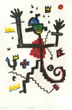 Zlatko Keser, Anaklif, linocut on paper