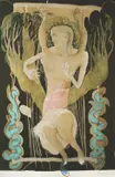 Nives Kavurić-Kurtović, Serigraphy with painting additions (Guardian of Light), serigraphy on paper