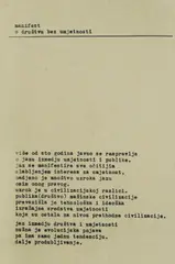 Dimitrije Bašičević Mangelos, Manifesto on a Society without Art, 1977., silkscreen on paper