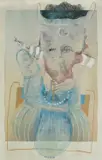 Nives Kavurić-Kurtović, Smoker, 1986., painted serigraphy on paper