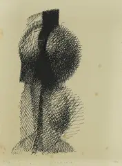 Dušan Džamonja, Variation of the Sphere I, 1976., serigraphy on paper