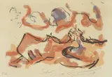 Milan Konjović, Farmstead, serigraphy on paper