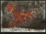 France Slana, Rooster, 1996., serigraphy on paper